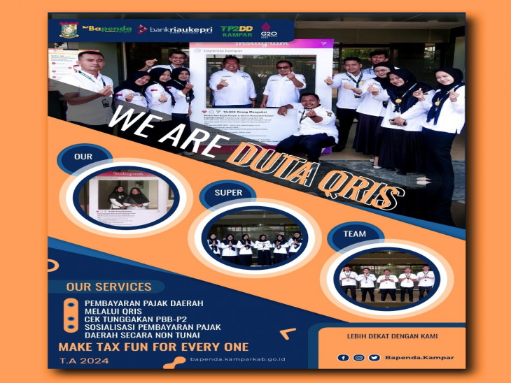 DUTA QRIS BAPENDA KAMPAR, BANTU MASYARAKAT BAYAR PAJAK DAERAH DENGAN MUDAH DAN NON TUNAI