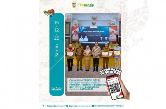 Gelar HLM TP2DD 2025, Pemkab Kampar Raih Predikat Terbaik II Sumatera