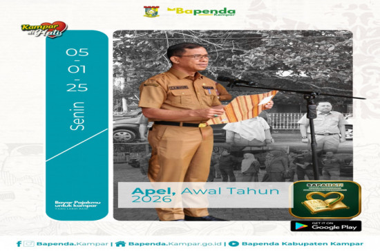 Kepala Bapenda Kampar Apresiasi ASN pada Apel Pagi, Realisasi Pajak Daerah Capai 101 Persen