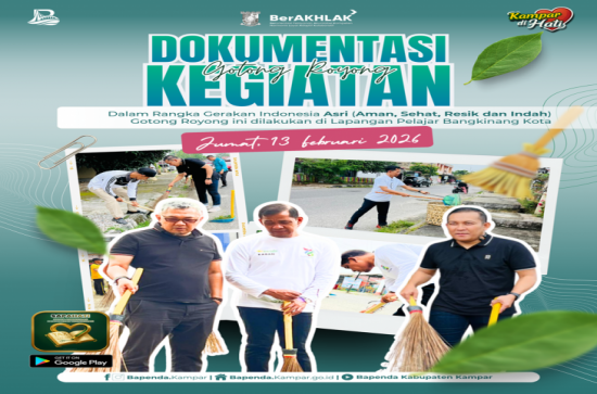 Bapenda Kampar Ikuti Gotong Royong Serentak Gerakan Indonesia ASRI