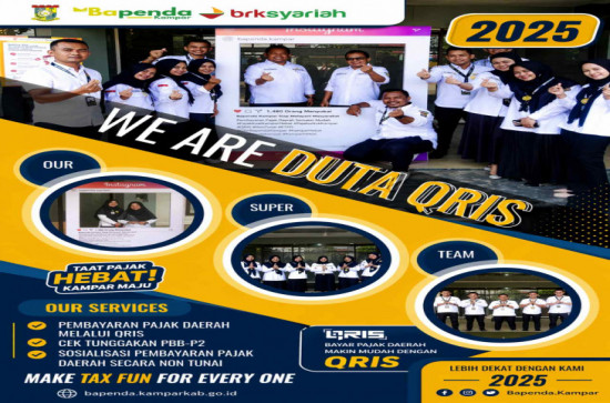 Bapenda Kampar Hadirkan Duta QRIS, Dorong Pembayaran Pajak Non Tunai di Tahun 2025